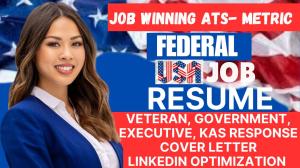 will write resume for federal, government, veteran, military, USA jobs, ksa response