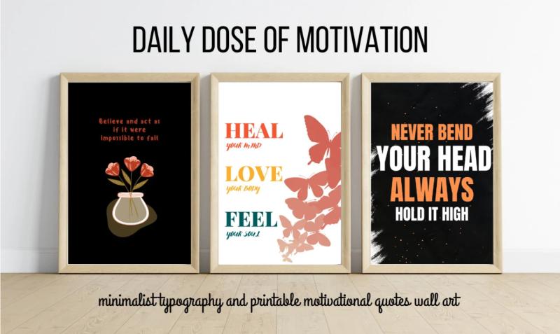 I will design typography posters and motivational quotes wall art