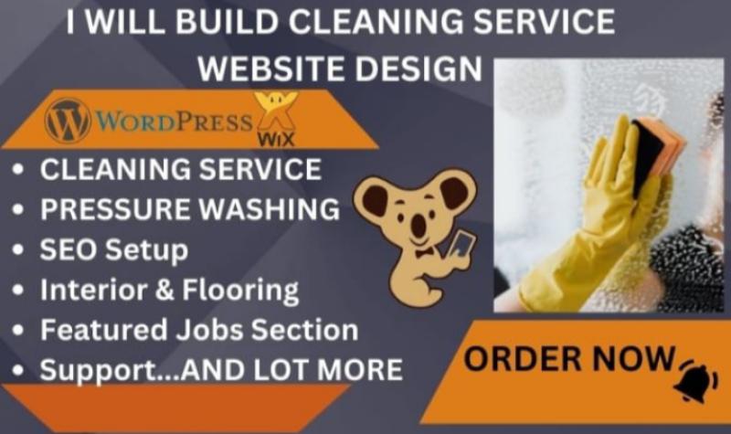 I will design cleaning website