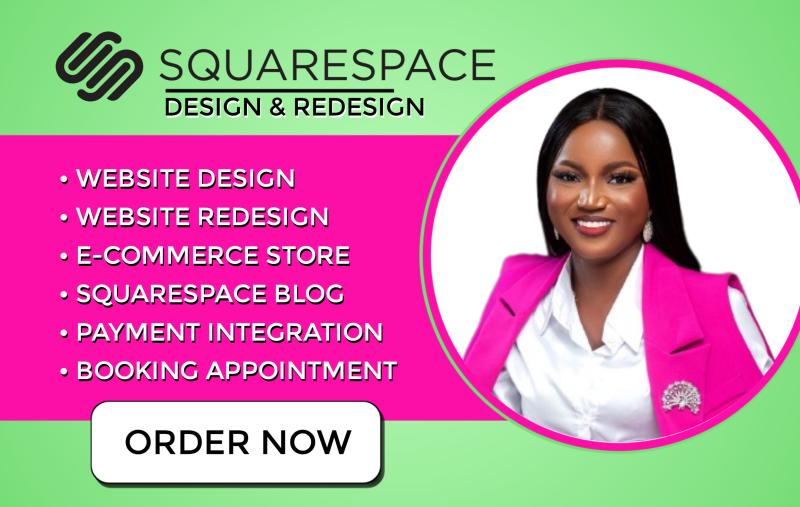 I will Squarespace website design, Squarespace website redesign, Squarespace design