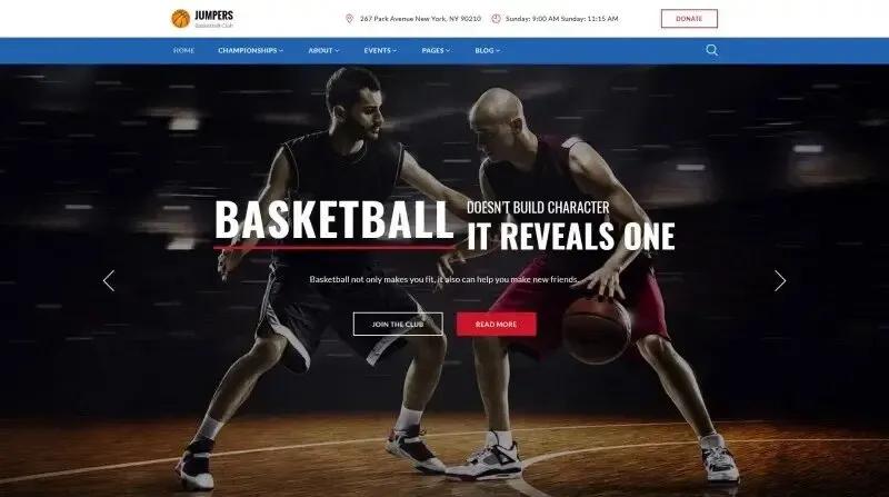 I will build a basketball website, a pro basketball league website