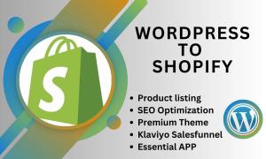 I will do WordPress website migration to Shopify store with premium theme and design