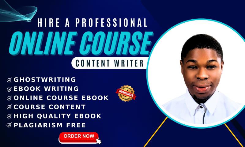 I will create and ghostwrite content for your online courses