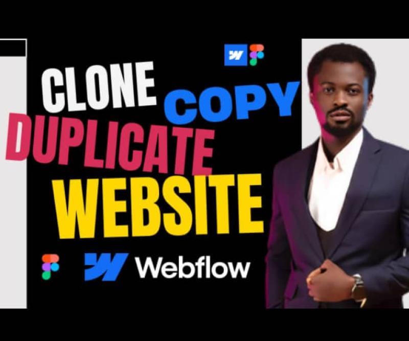I will clone, copy, duplicate any website to Webflow and WordPress + fix Webflow, XD, Figma
