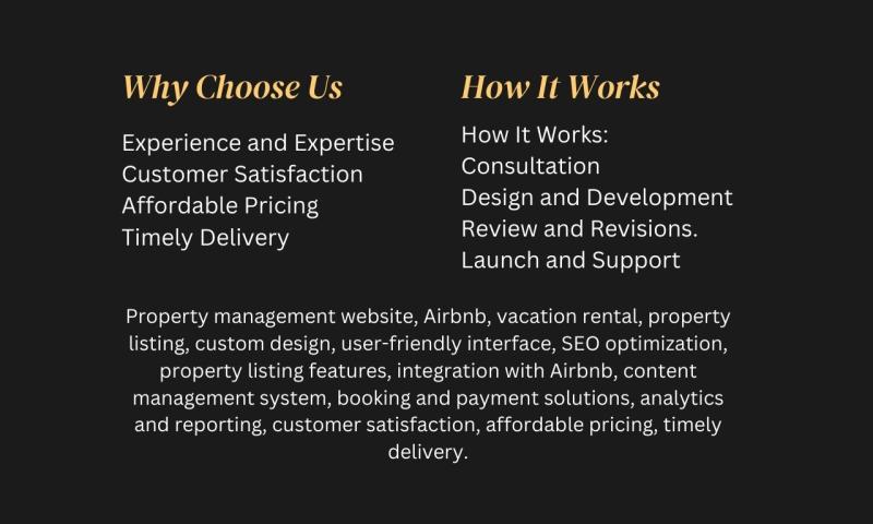 I will design property management website, airbnb, vacation rental, property listing