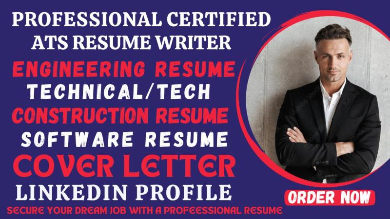 I will write engineering resume, technical resume, tech, software, and resume writing