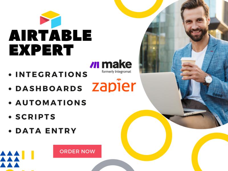 i will automate your business using airtable, zapier, make