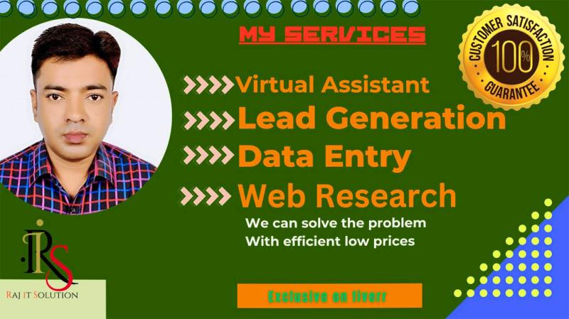 I will provide B2B lead copy paste and virtual assistant services for you