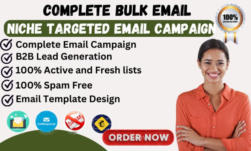 I Will do niche Targeted Bulk email list email campaign email marketing