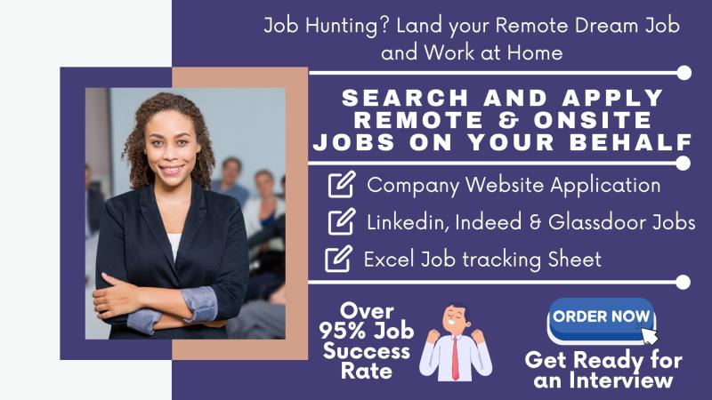 I will search and apply for remote jobs, hybrid and reverse recruiter job search