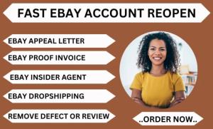 I will do ebay account reinstatement, remove all ebay suspension temporary or permanent