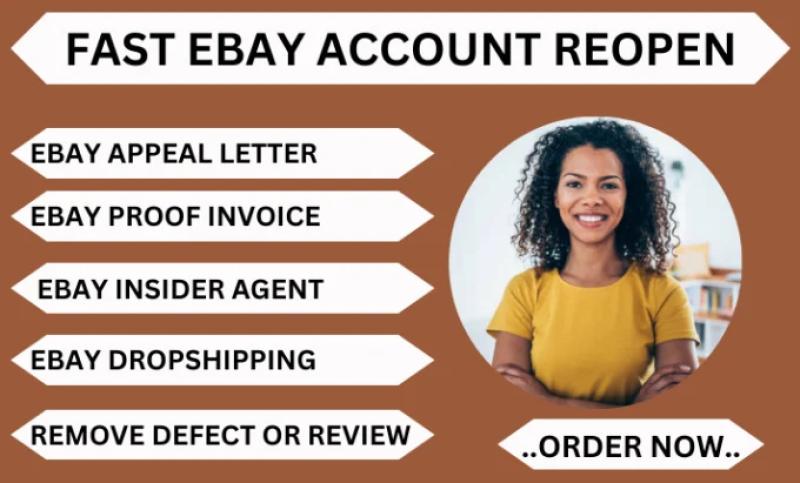 I will do ebay account reinstatement, remove all ebay suspension temporary or permanent