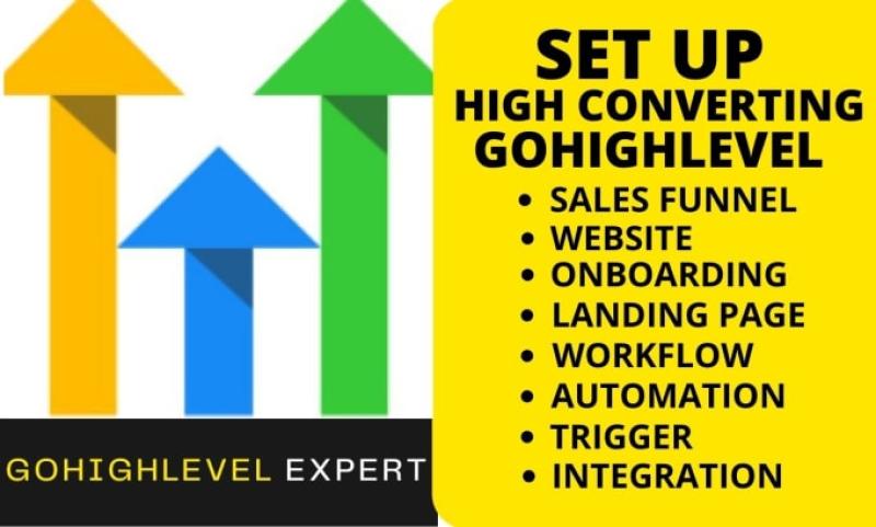 I will build high converting sales funnels with GoHighLevel