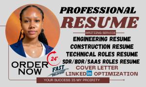 I will write professional engineering resume, construction, IT, bdr, sdr tech resume