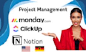 I will set up ClickUp CRM for Monday management and workflow Trello, Asana