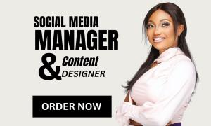 I will be your monthly social media manager and content creator
