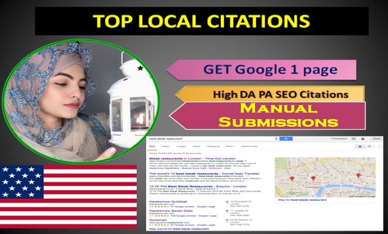 I will do top USA local citations and business directories for local seo