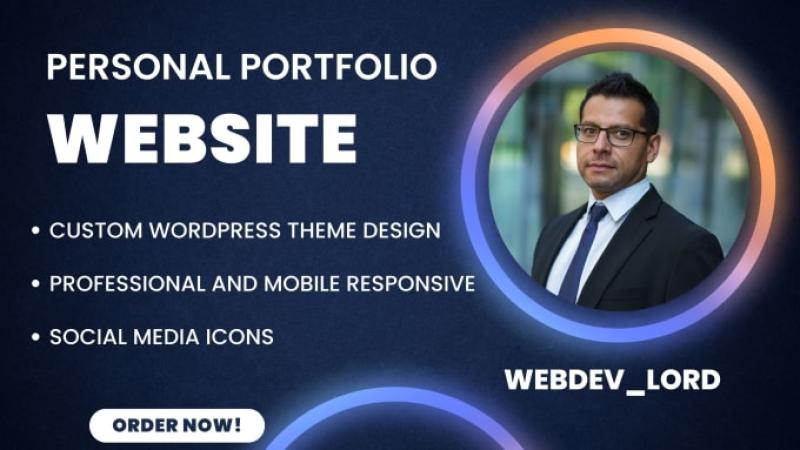 I will create a unique portfolio website, personal resume wordpress
