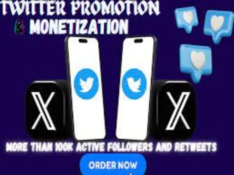 I will do organic twitter promotion for monetization to increase impression