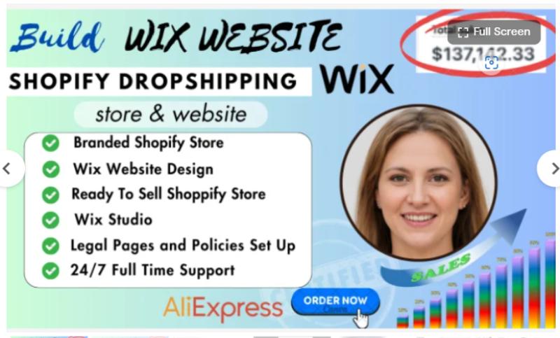 I will professionally build shopify store, wix website, wix studio