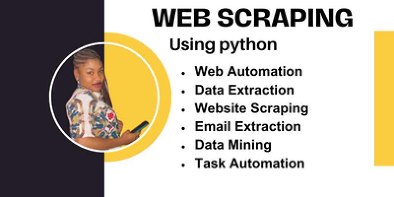 I will do web scraping, data scraping, and data mining in Python
