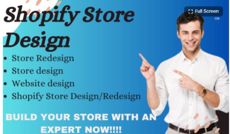 I will customize Shopify store, Shopify website design store redesign website redesign