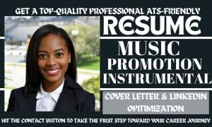 I will create professional music promotion resume, music production and cover letter