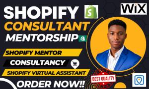 I will be your Shopify dropshipping mentor, Shopify virtual assistant, and consultant