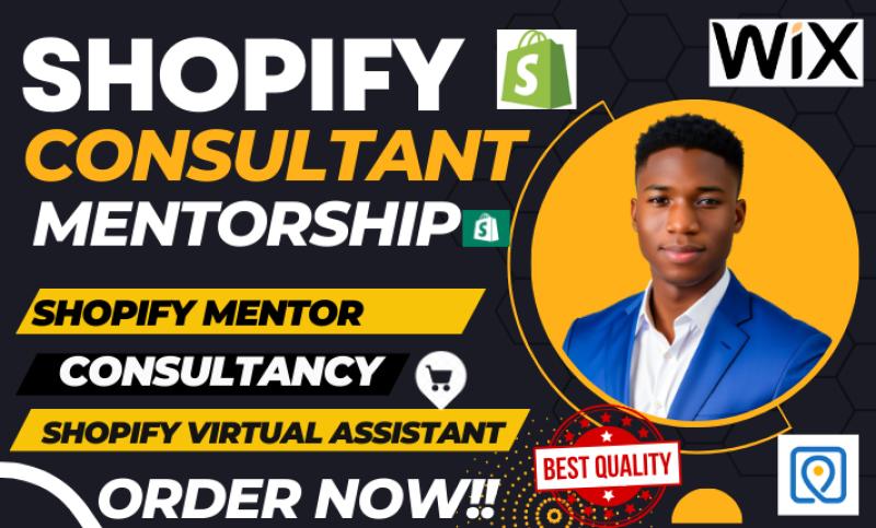 I will be your Shopify dropshipping mentor, Shopify virtual assistant, and consultant