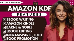 I will do Amazon KDP book publishing, promote Amazon book, ebook editing, IngramSpark, Lulu