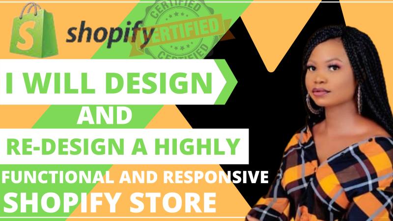 I will design and redesign 7 figure Shopify dropshipping store, POD Shopify store