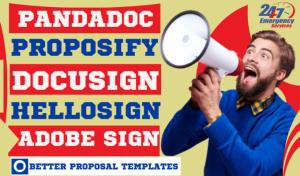 I will design proposal proposify, proposify template docusign pandadoc email signature