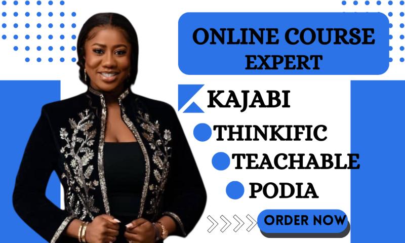 Kajabi Website Design, Kajabi Sales Funnel, Thinkific, Teachable, Podia Website