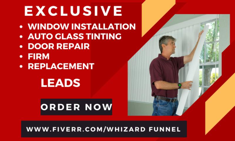 Generate Window Installation Replacement Locksmith Frame Tint Firm Repair Leads