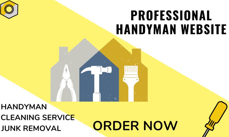 I will design handyman, junk, cleaning, removal website