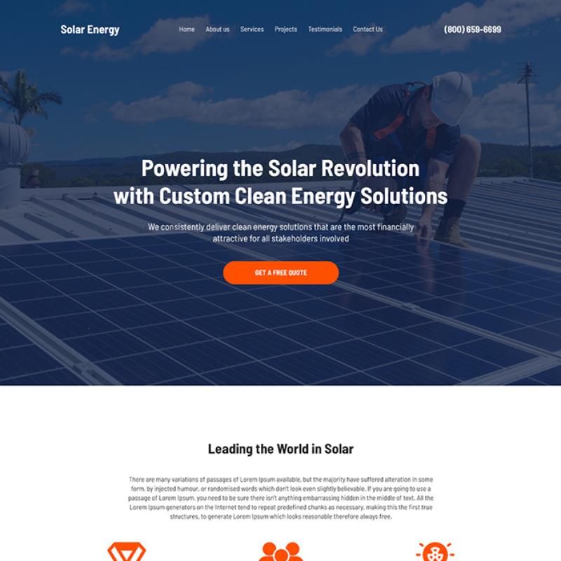 I will do SEO optimized solar website designs to illuminate your online presence