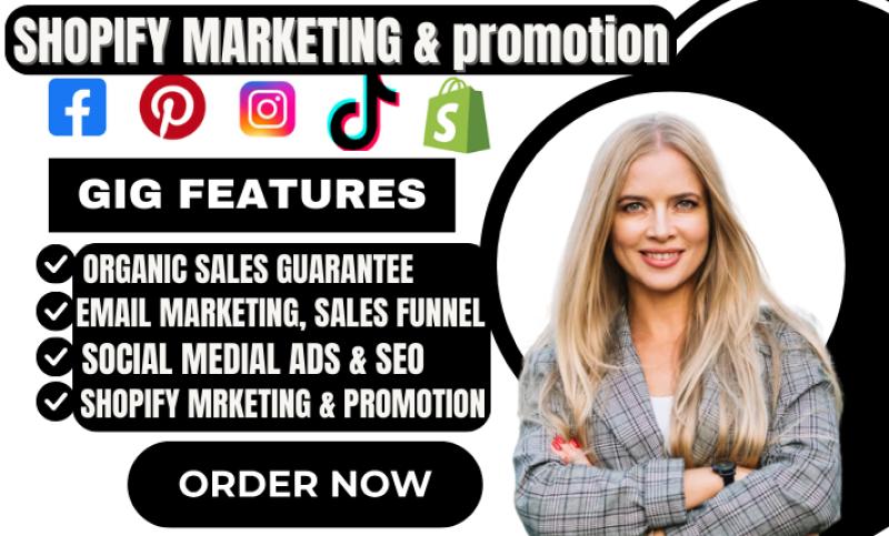 I Will Do Shopify Marketing Sales Funnel, Store Manager, Shopify Promotion, FB Ad