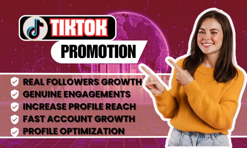 I will manage TikTok marketing, TikTok promotion for organic growth