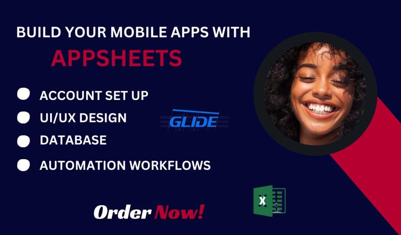 I will do glide mobile application, glide app, business workflow