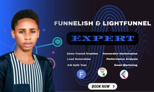 I will Build, Clone High Converting Sales Funnel on Funnelish, Lightfunnel, Builderall