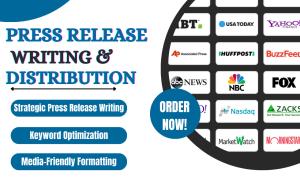 I will do press release writing and press release distribution