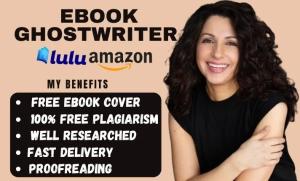 I will do ebook writing ebook ghostwriting and ghost book writing for Amazon Kindle