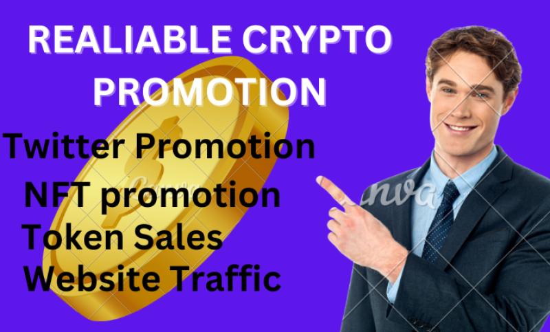 I will boost your crypto project with organic twitter promotion and NFT marketing