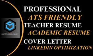 I will craft a professional ats teacher, lecturer, professor, academic resume cv