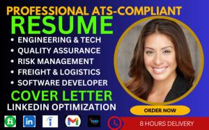 I will write engineering resume, technical resume, IT resume, cover letter and linkedin