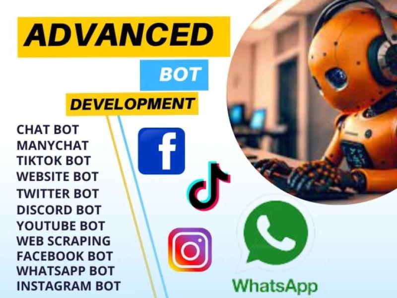 I will create social media bot, discord bot automation, python bot, telegram bot