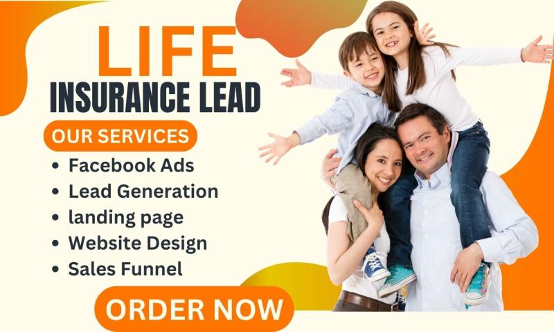 I will generate high-quality life insurance leads for your health insurance website with a professionally designed insurance landing page