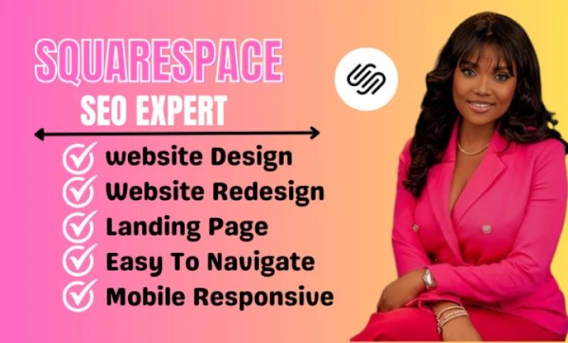 I will Squarespace website design, Squarespace website redesign, Squarespace website