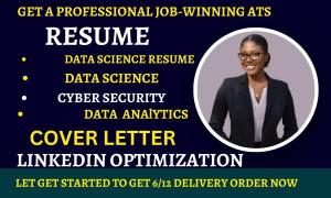 I Will Write Data Science Resume, Data Analytics, Data Science, Resume Writing