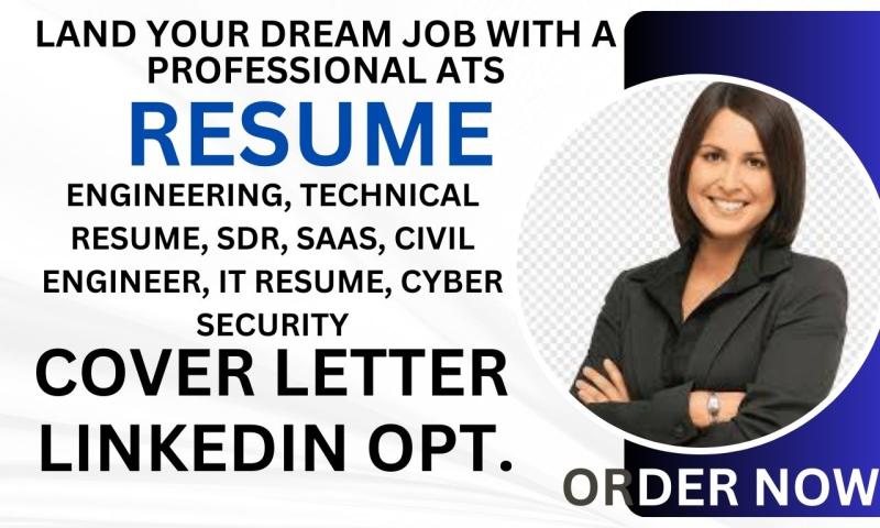 I will build professional ats resume writing, IT, sales, sdr, tech, software engineer